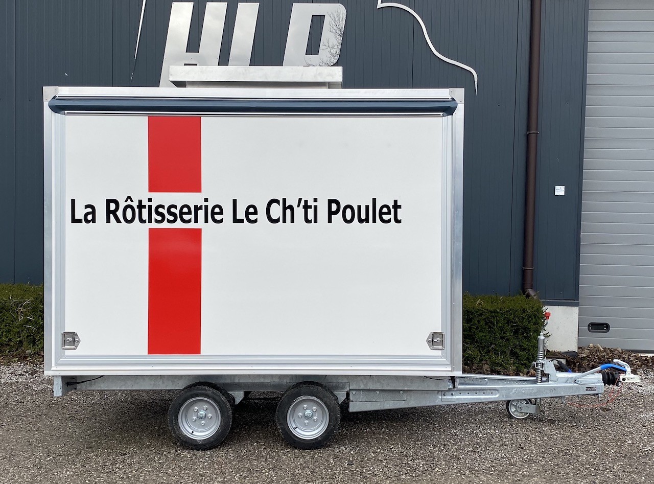 REMORQUE RÔTISSERIE 260 DOUBLE ESSIEUX