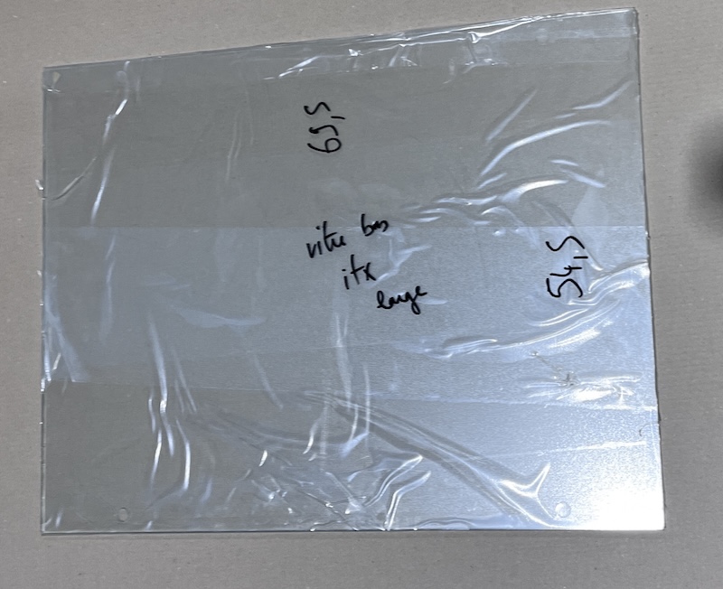 Vitre bas rôtissoire inotech série itx large (695 mm x 544 mm)