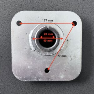 Support axe central (20mm) pour rôtissoire Elangrill planétaire